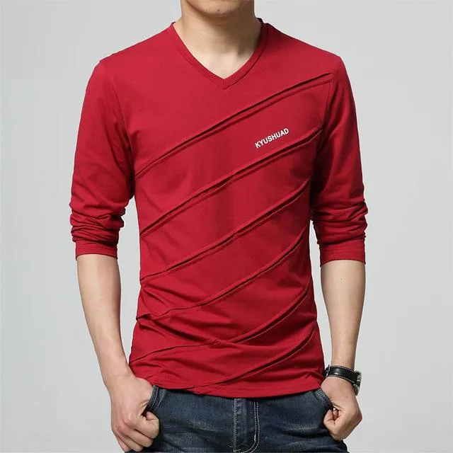 West Louis™ Designer Made V Collar T Shirt