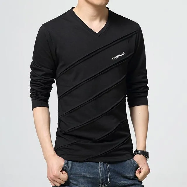 West Louis™ Designer Made V Collar T Shirt