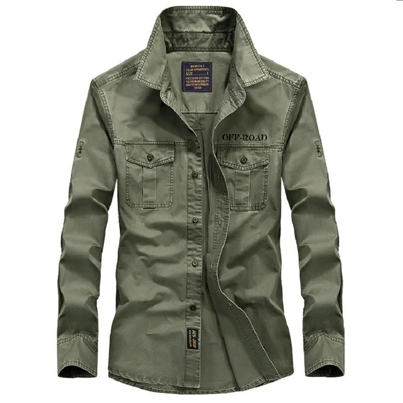 West Louis™ Military Off Road Cotton Shirt