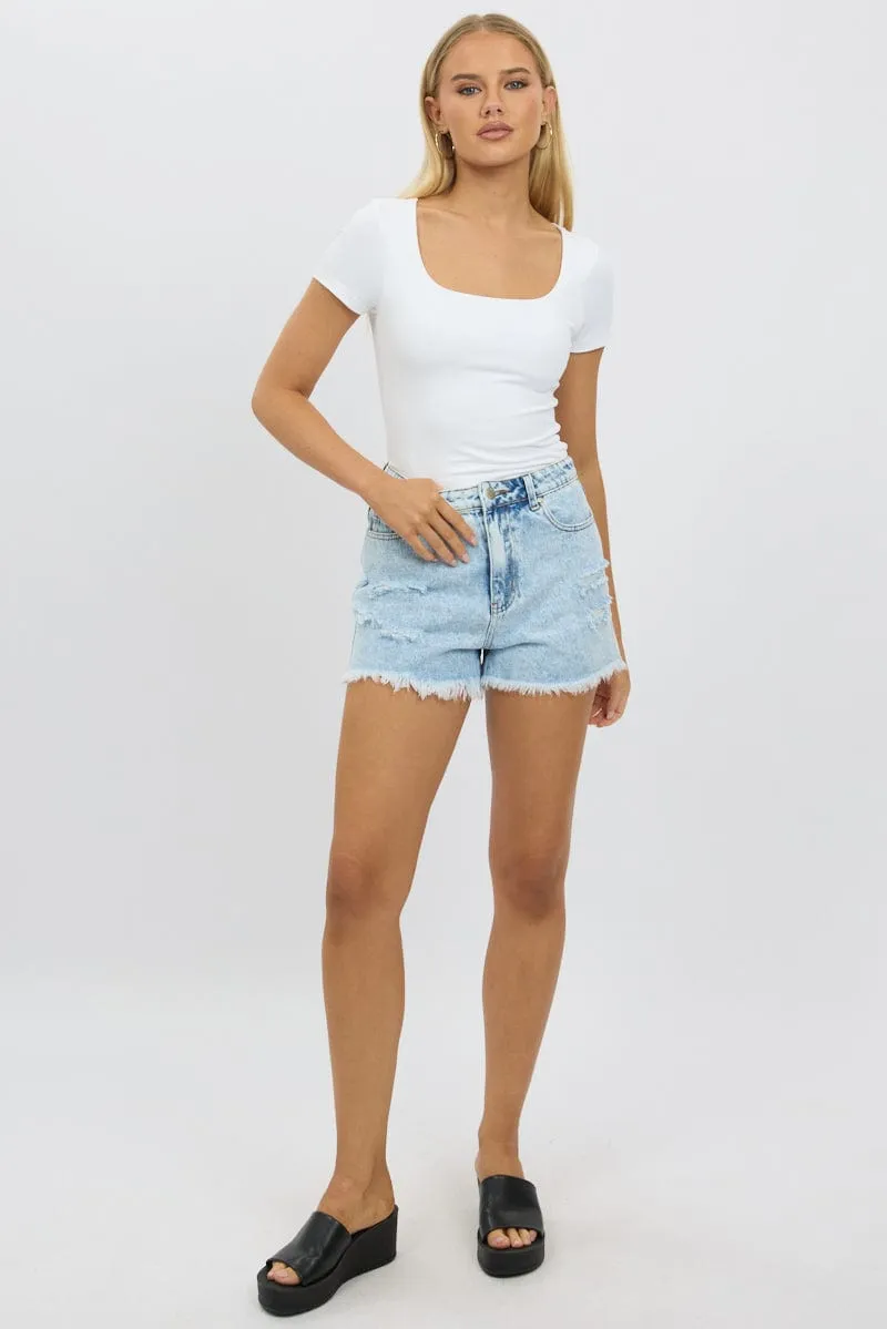White Supersoft Top Short Sleeve