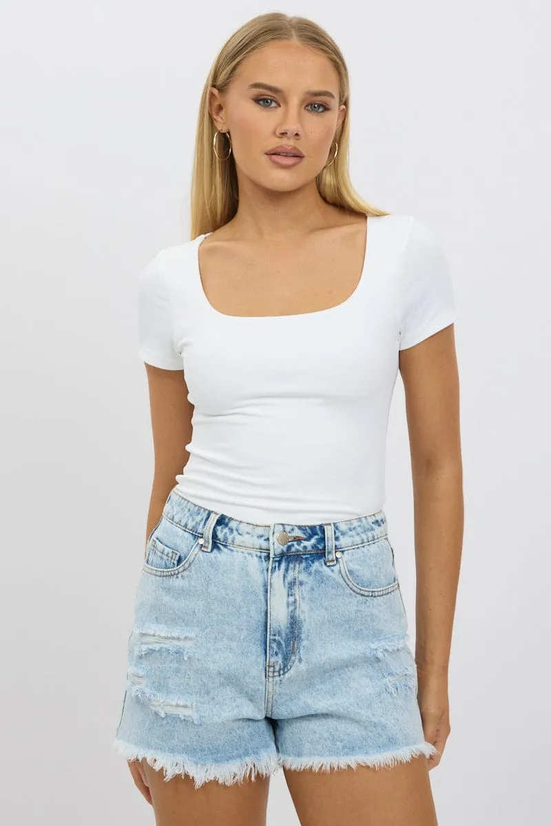 White Supersoft Top Short Sleeve