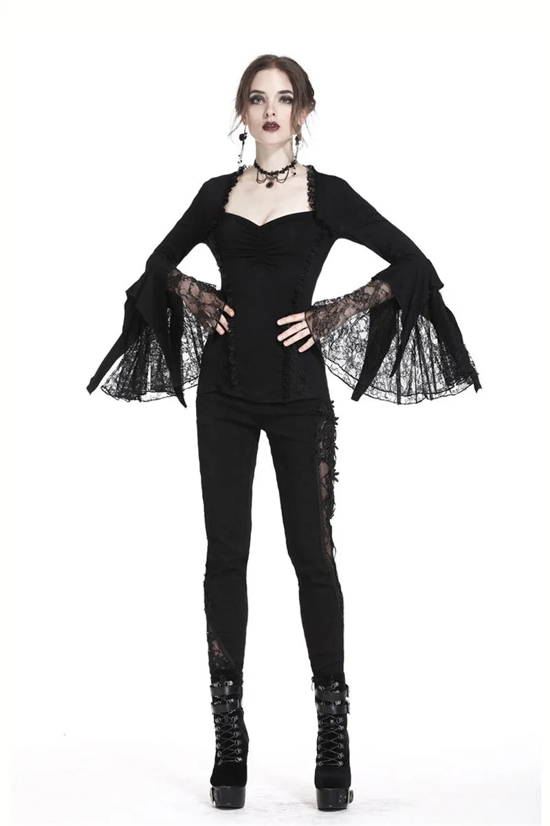 Witching Hour Lace Bell Sleeve Top