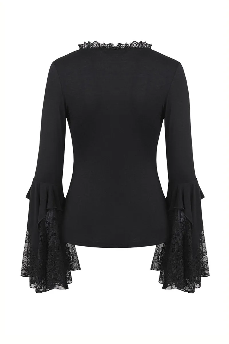 Witching Hour Lace Bell Sleeve Top