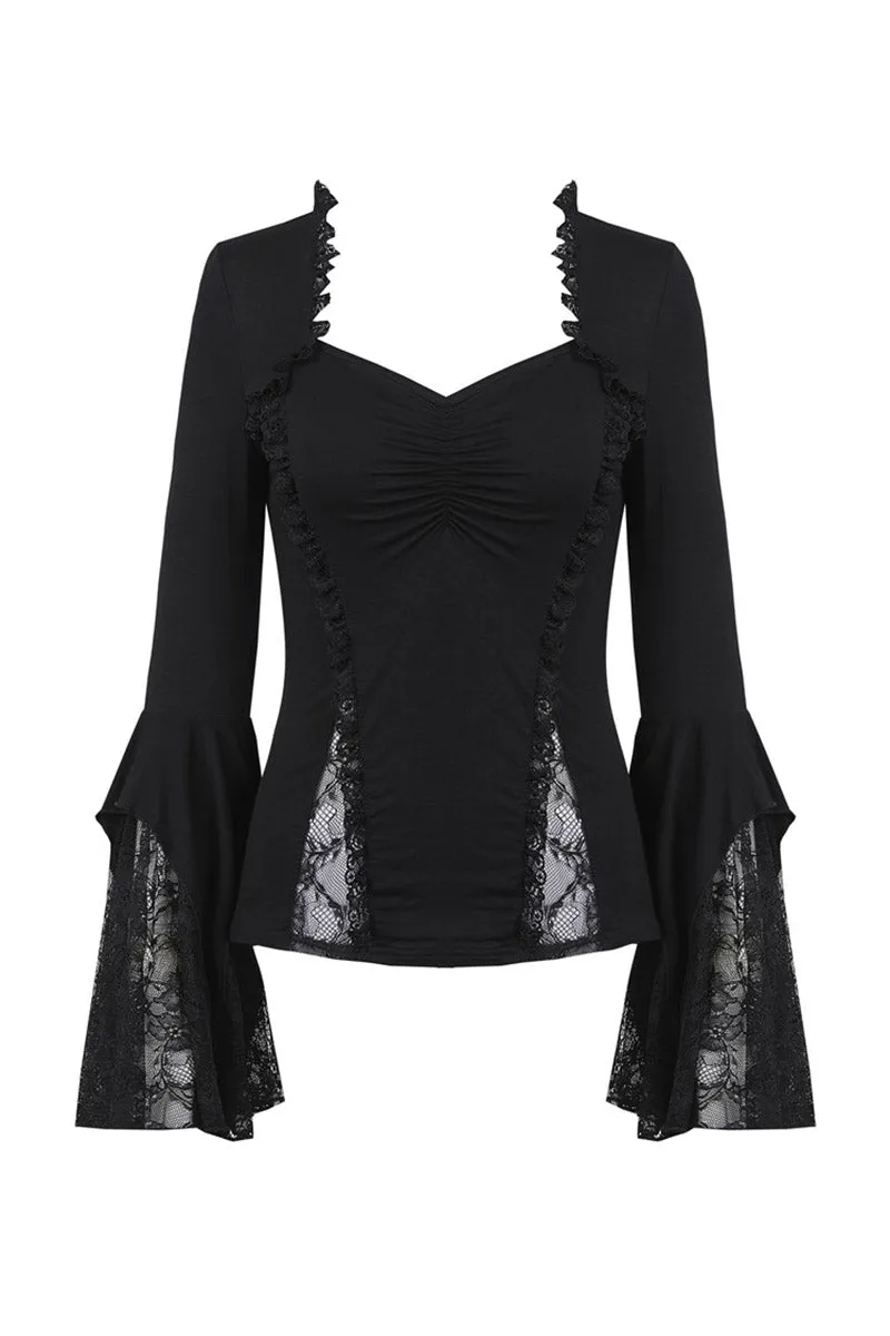 Witching Hour Lace Bell Sleeve Top
