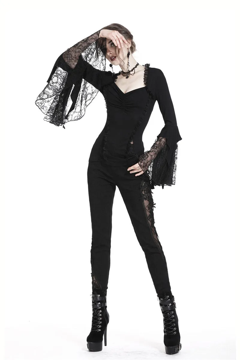 Witching Hour Lace Bell Sleeve Top