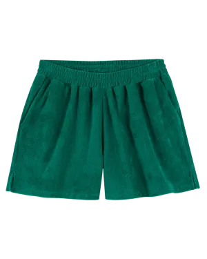 Women Shorts Towelling Haricot - قصيرة