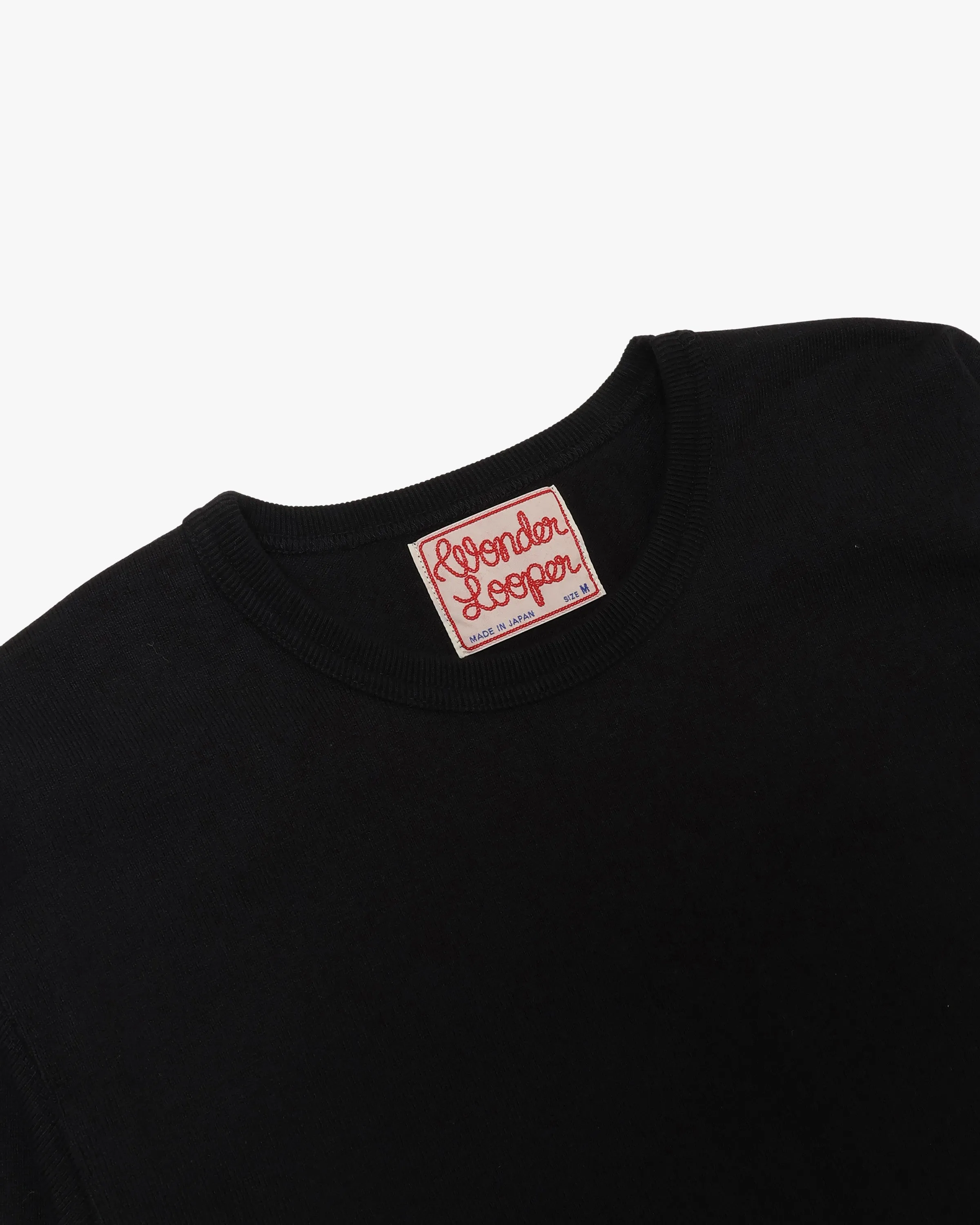 Wonder Looper 409gsm Double Heavyweight L/S T Shirt - Black