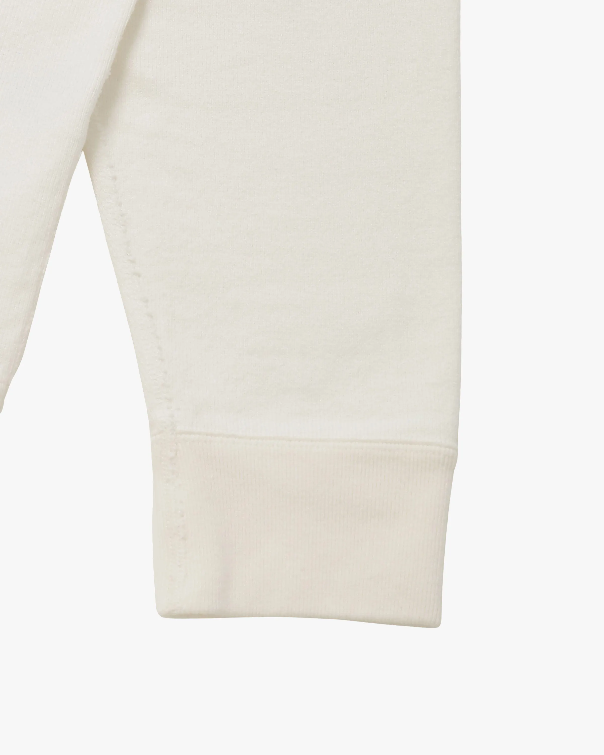 Wonder Looper 409gsm Double Heavyweight L/S T Shirt - White