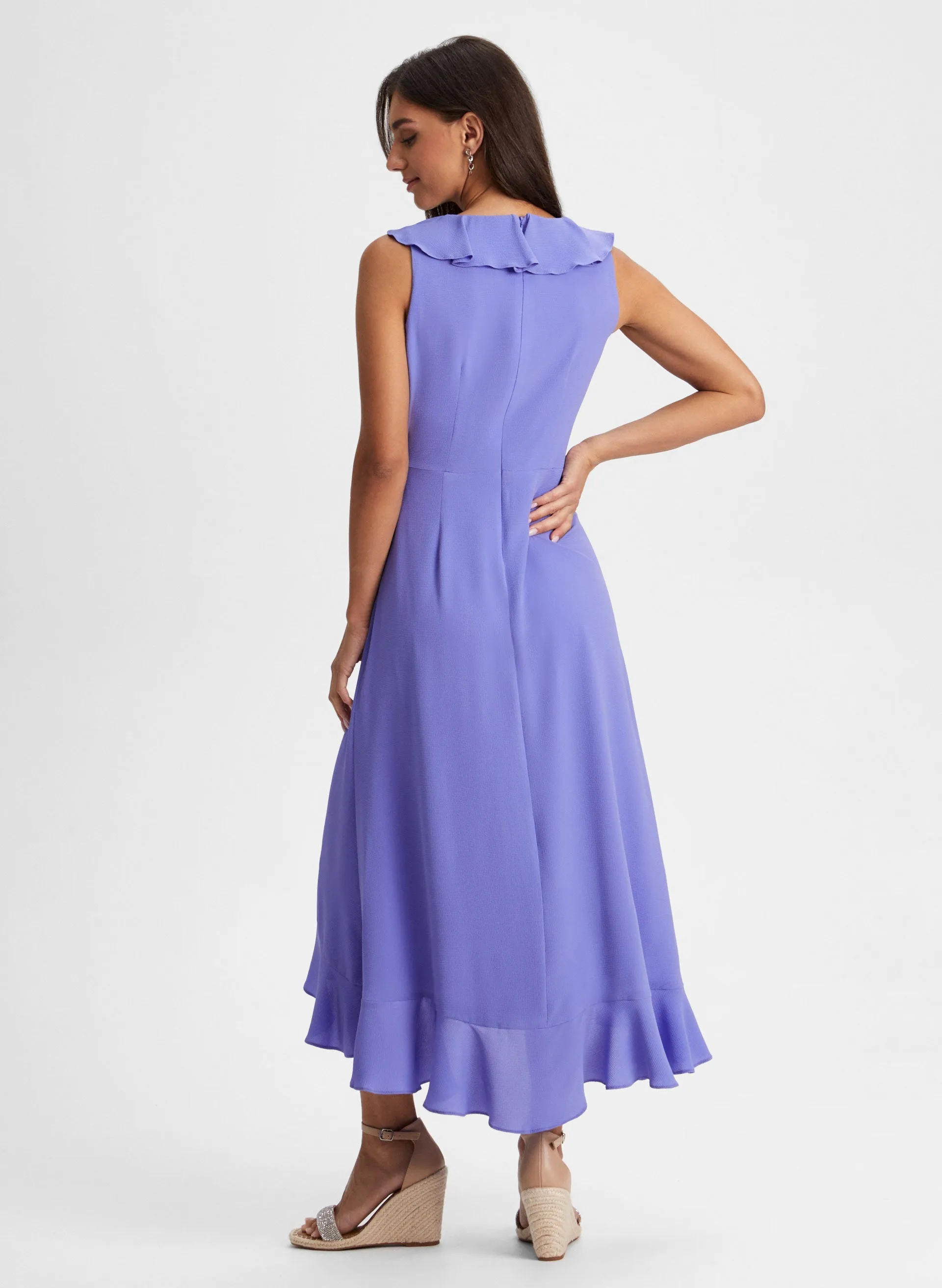 Wrap Style Ruffle Dress