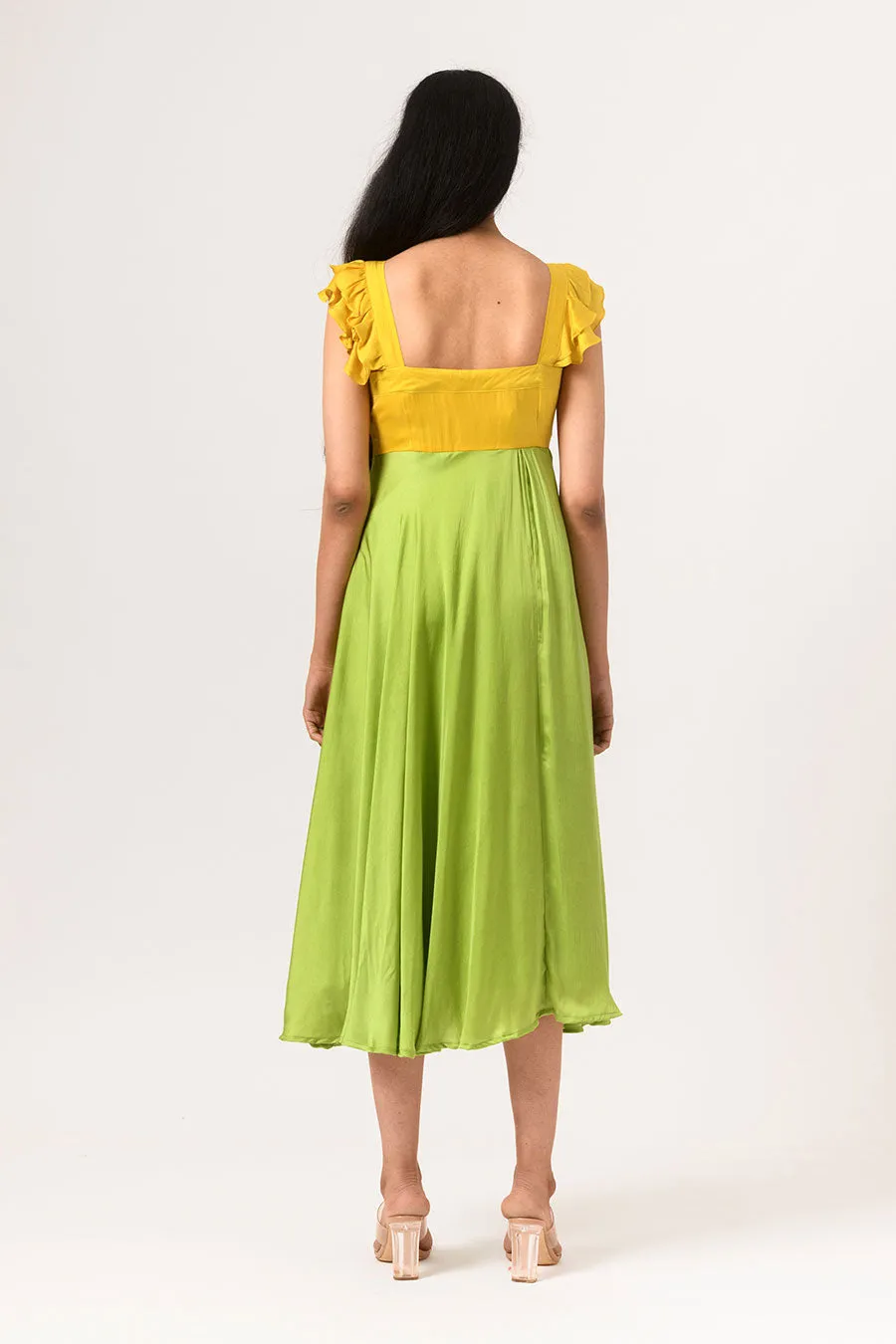 Yellow-Green Umbrella Dress